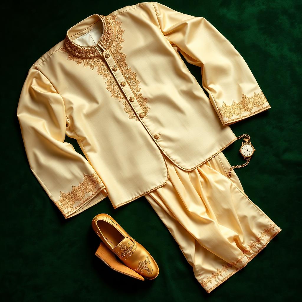 Premium Eid Cream & Gold Set